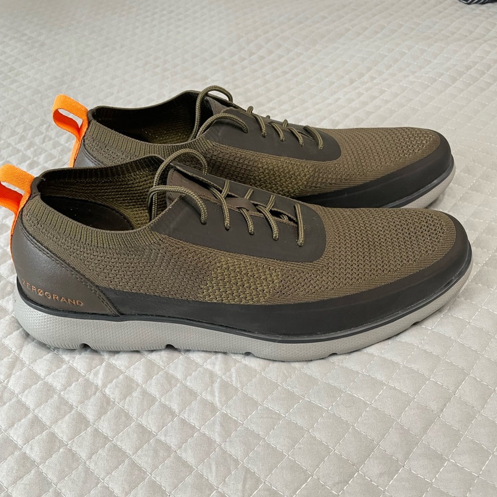 EUC Men’s Cole Haan ZeroGrand Omni Knit Sneaker in Dark Olive Sz 10.5 Retail 190